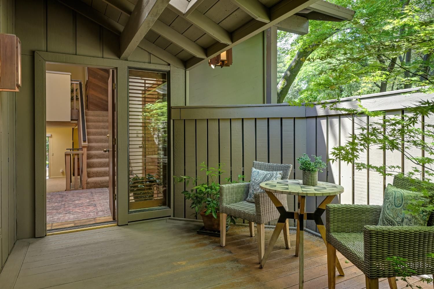 18 Covered Bridge Road Carmichael, CA 95608 - Photo 12 of 81 a view of a porch with furniture and a yard