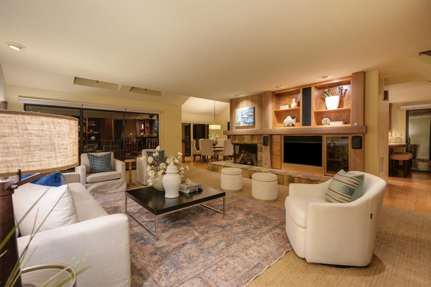 18 Covered Bridge Road Carmichael, CA 95608 - Photo 6 of 81 a living room with furniture and a fireplace