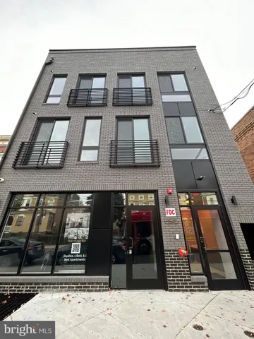 a front view of a building