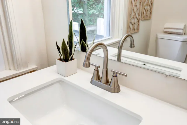 a close view of sink