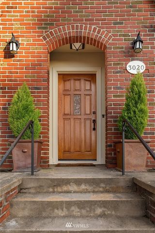 a front view of a house with entryway