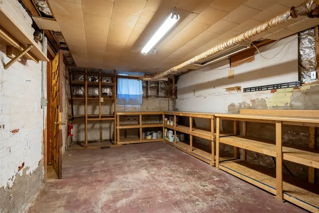 a view of a room with racks