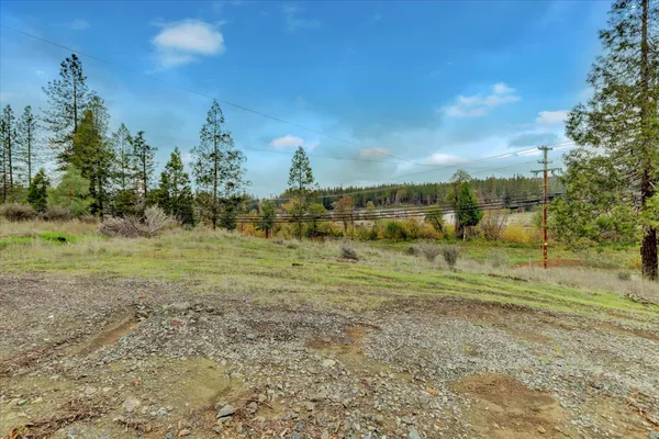 a view of a lake with mountain