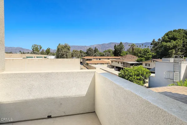 a view of a terrace with skyline