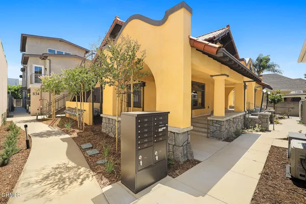 a view of a house with a patio