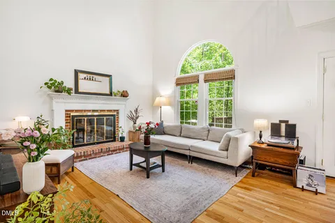 a workspace with furniture and a window