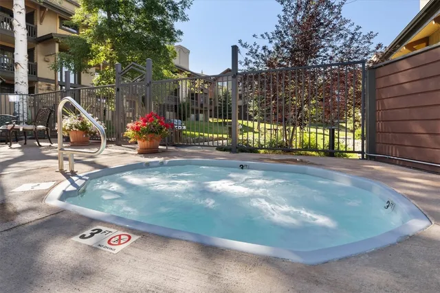 a view of a bench in a garden