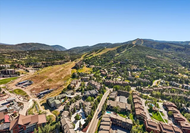 a view of city and mountain