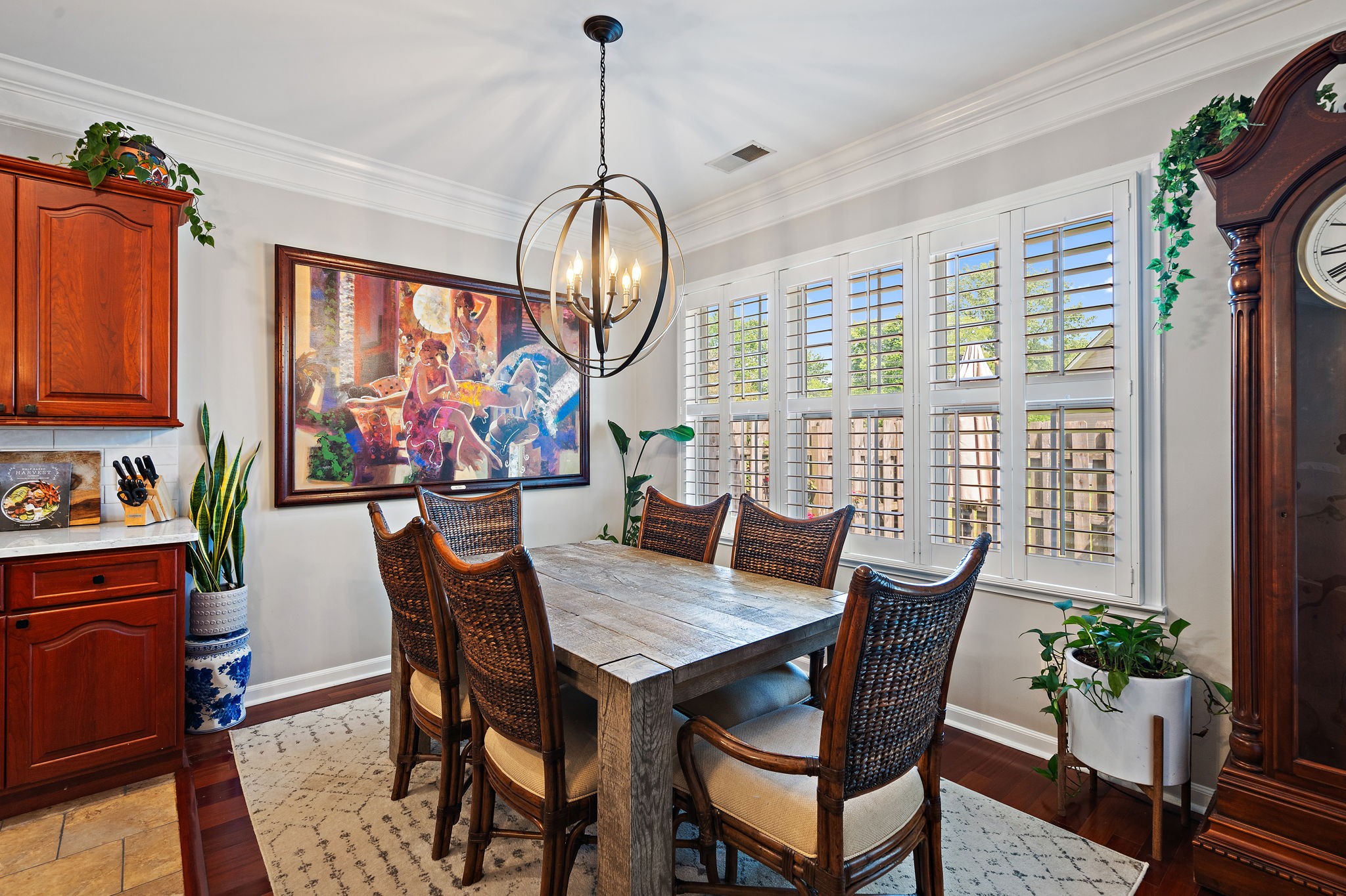 2521 Pennington Bend Road, Unit 214 Nashville, TN 37214 - Photo 9 of 25 a view of a dining room with furniture wooden floor and a chandelier