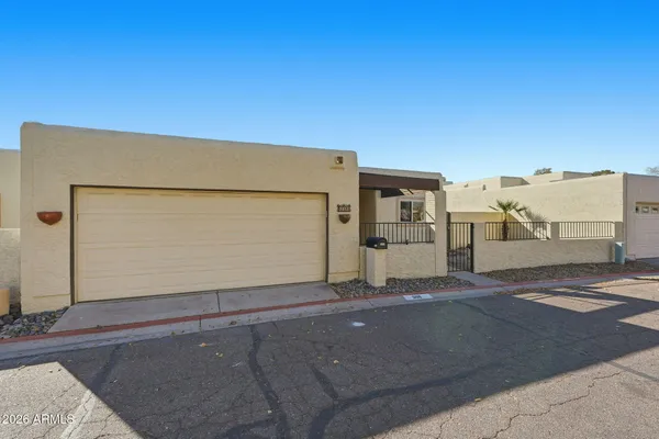 a back yard of the house