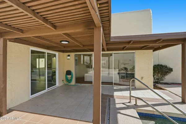 a view of a house with pool