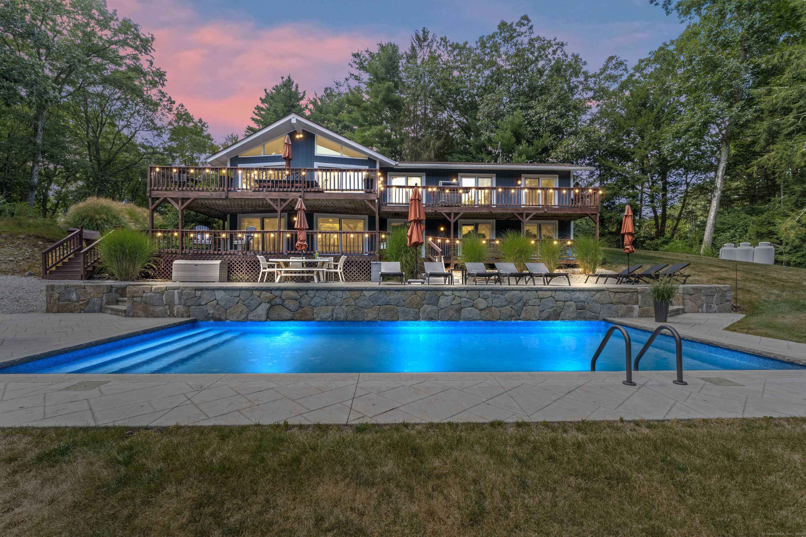 a house view with a garden space