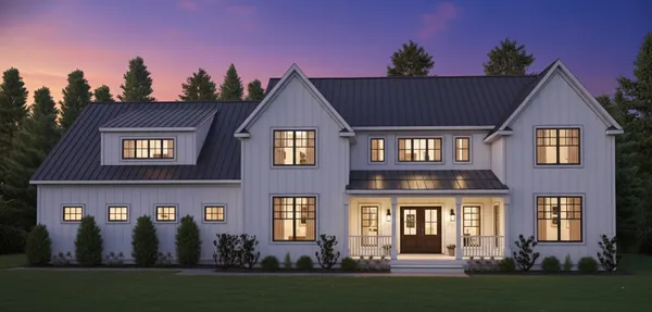 a front view of a house