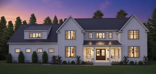 a front view of a house