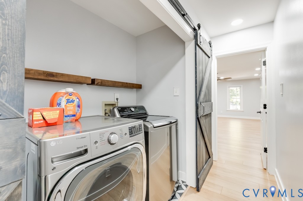 11802 Glendevon Road Chesterfield, VA 23838 - Photo 36 of 47 a view of a storage and utility room with washer and dryer