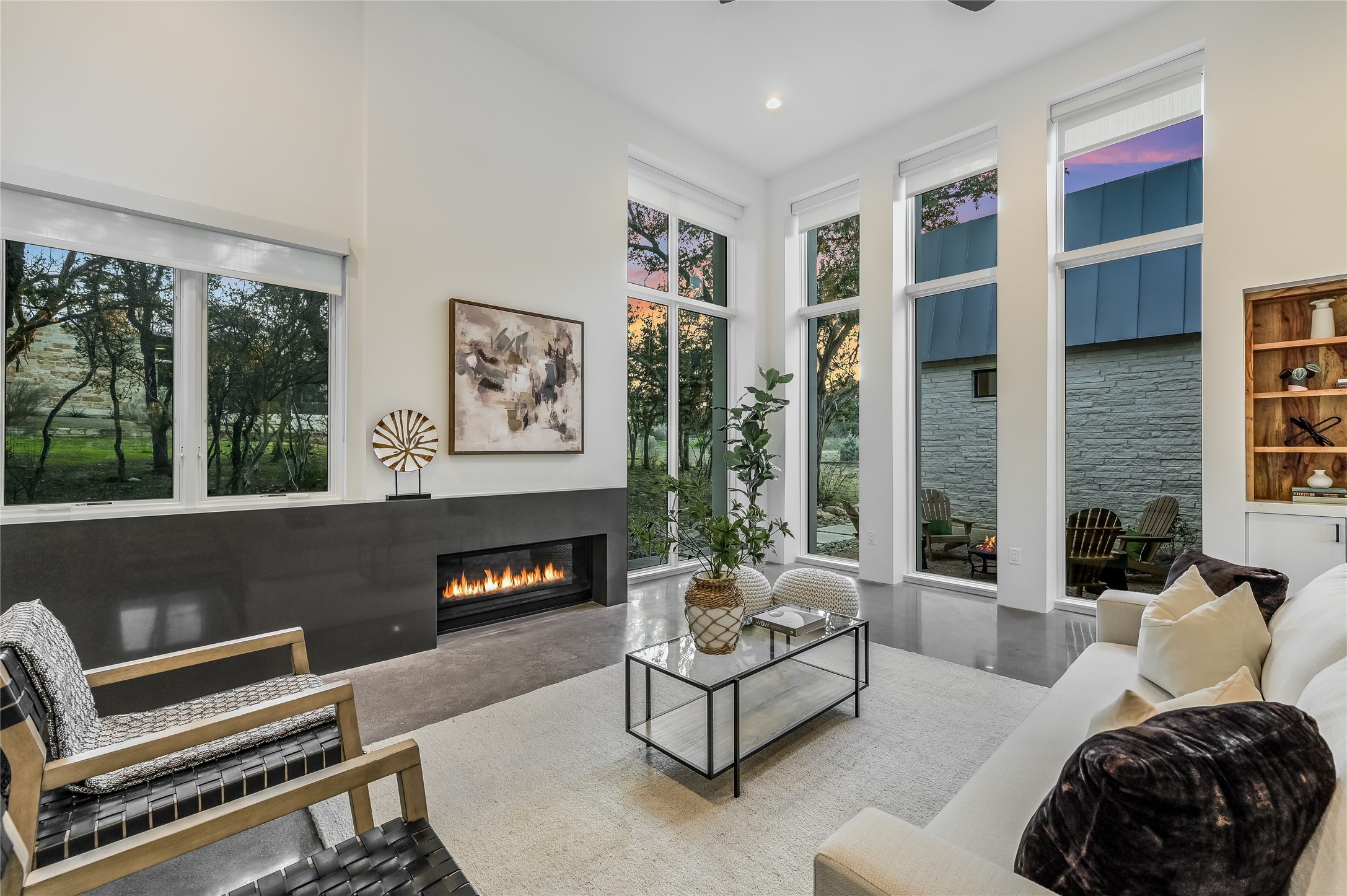 321 Tulley Court Wimberley, TX 78676 - Photo 7 of 29 a living room with furniture and a fireplace
