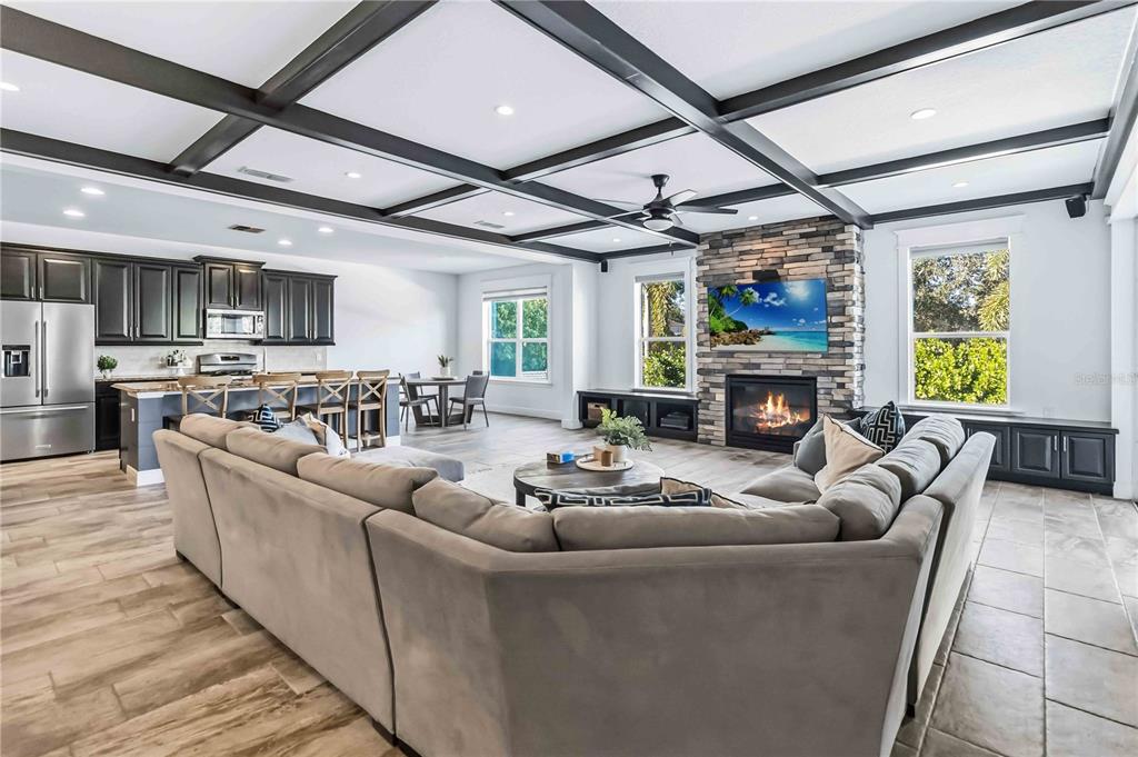 1004 Vinsetta Circle Winter Garden, FL 34787 - Photo 14 of 64 a living room with furniture and a fireplace