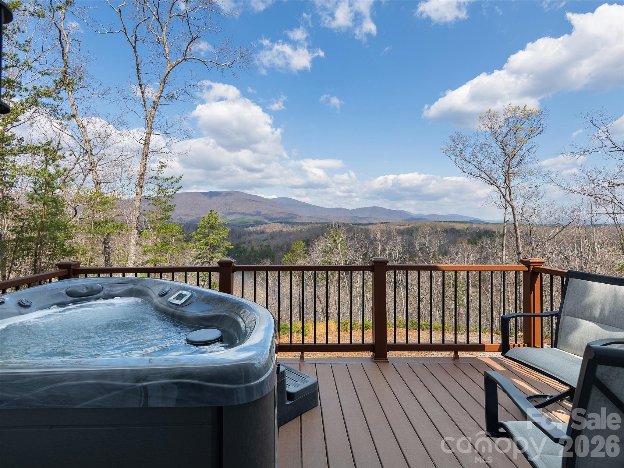 3244 Lake Adger Parkway Mill Spring, NC 28756 - Photo 21 of 44 a view of balcony with wooden floor