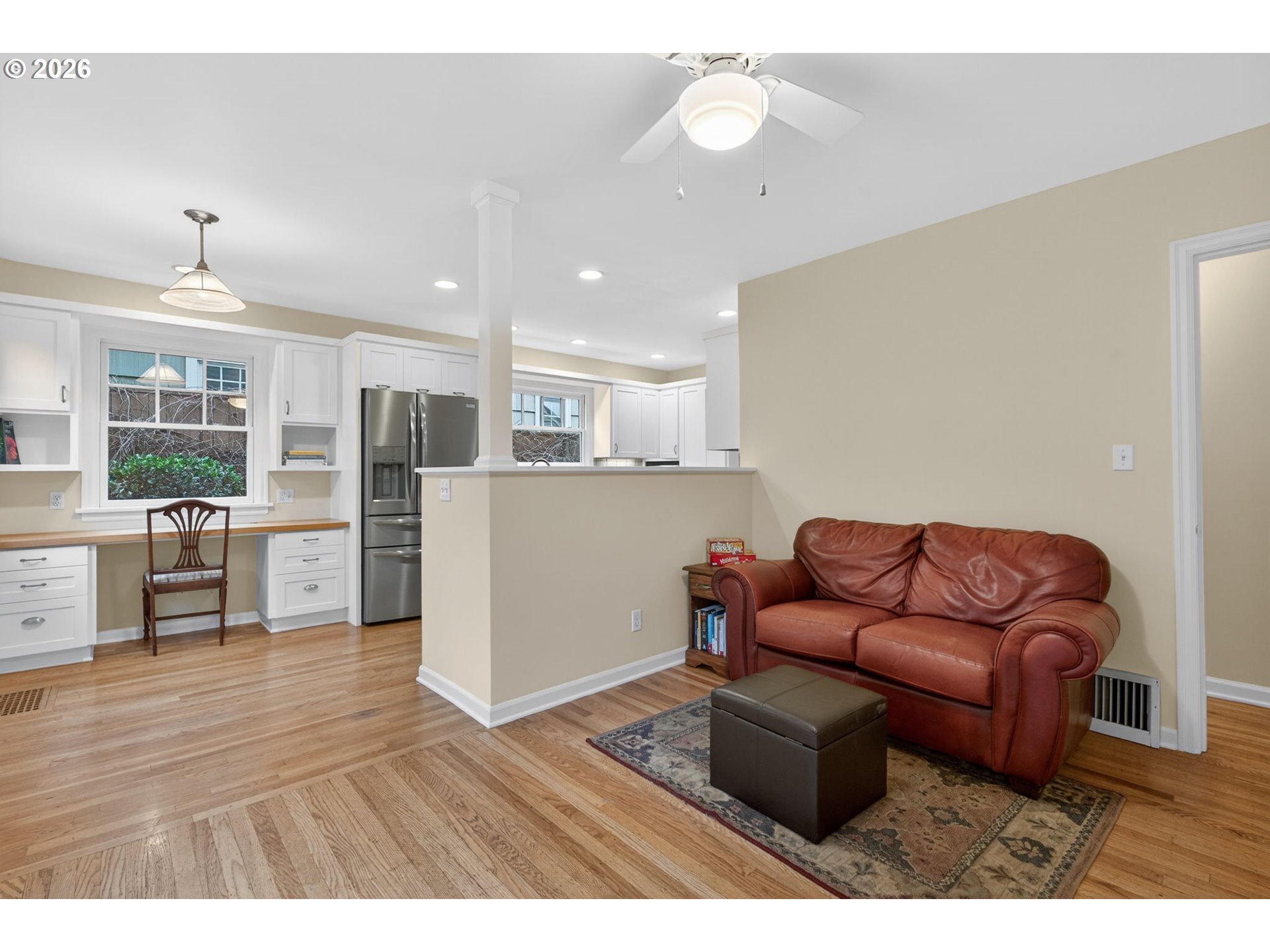 728 Northeast Royal Court Portland, OR 97232 - Photo 14 of 48 a living room with furniture and kitchen view