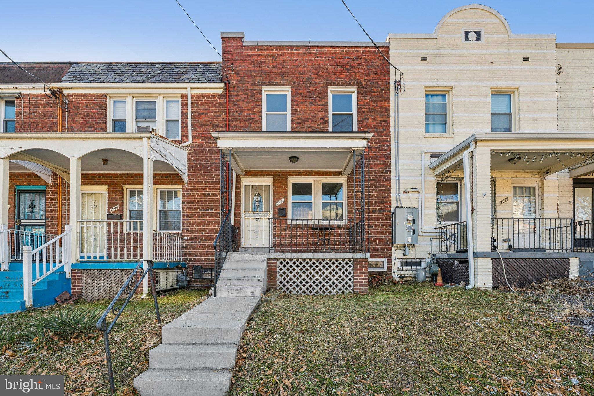 Charming row homes with inviting porches.