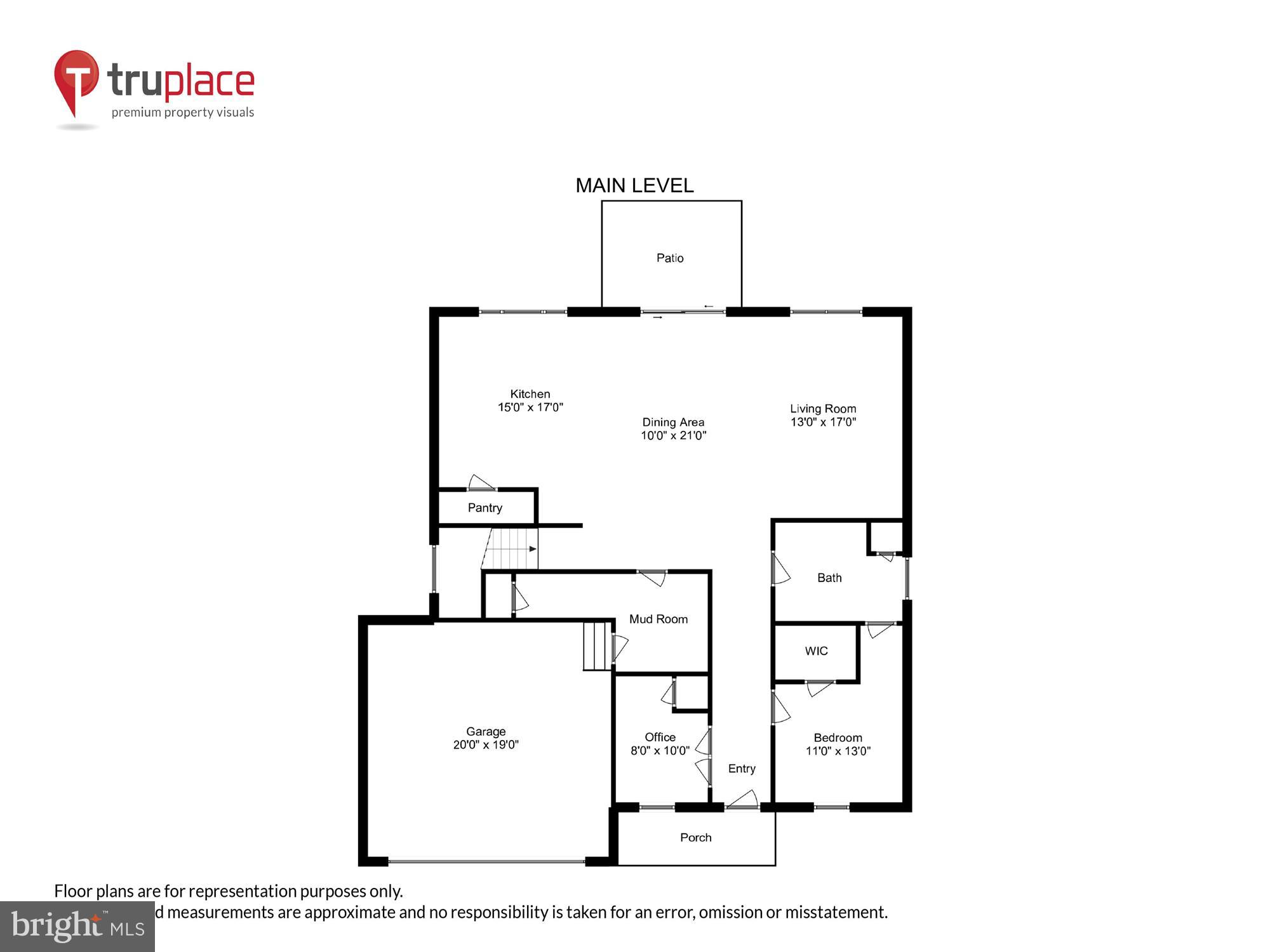 1900 Jamestown Road Alexandria, VA 22308 - Photo 53 of 55 Main Level (Labels & Measurements)