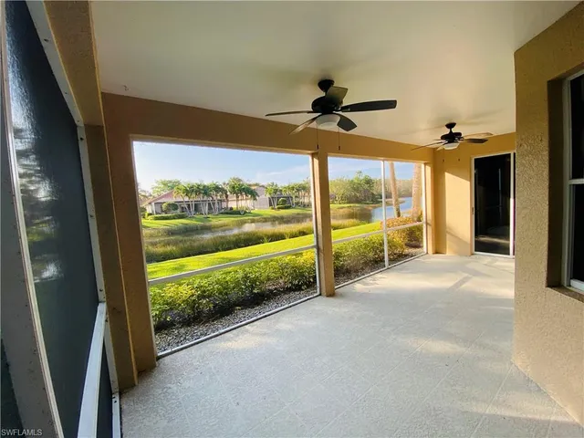 a view of hallway with a large window