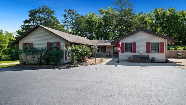a house view with a outdoor space