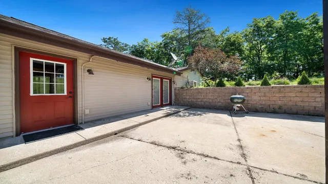 a backyard of a house