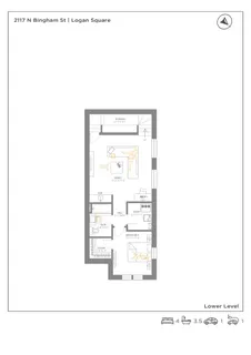 a black and white photo of a floor plan
