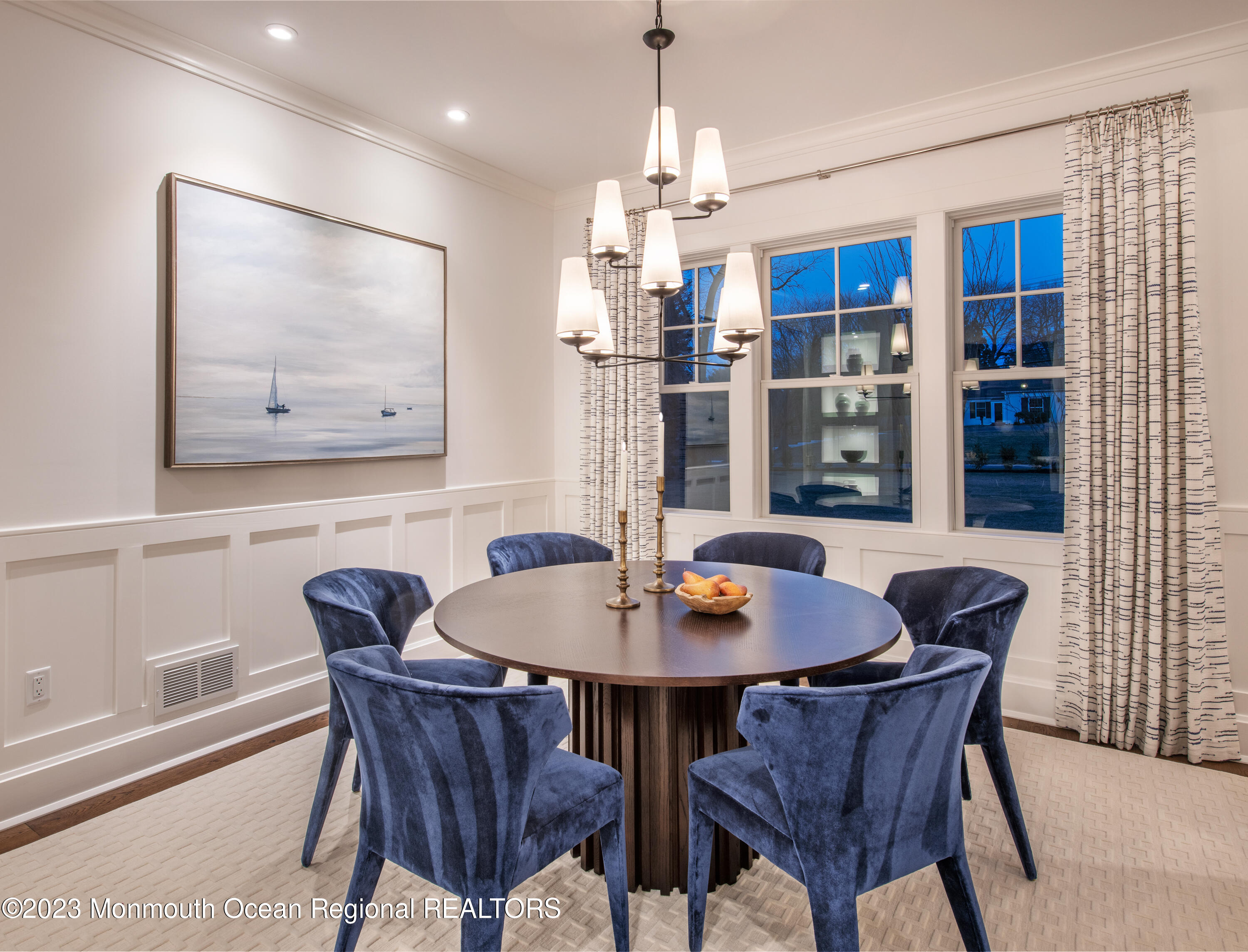 25 Bingham Avenue Rumson, NJ 07760 - Photo 5 of 21 a view of a dining room with furniture and chandelier