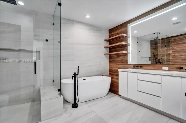 a view of a terrace with a garden