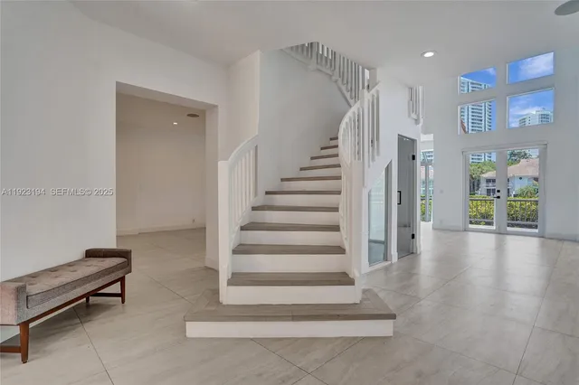 a view of a city with ocean