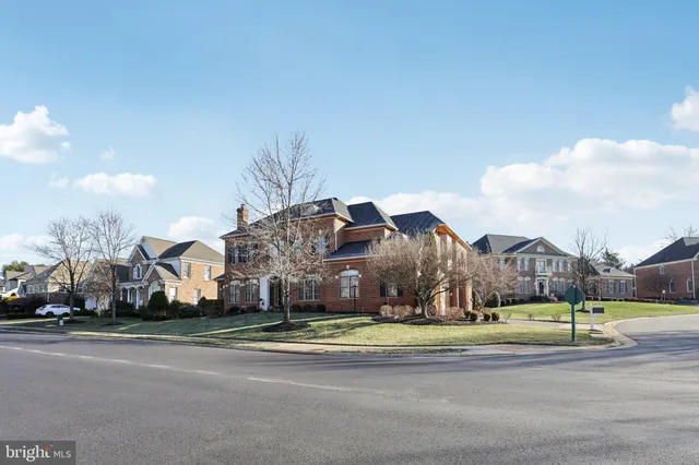 an aerial view of a house with garden