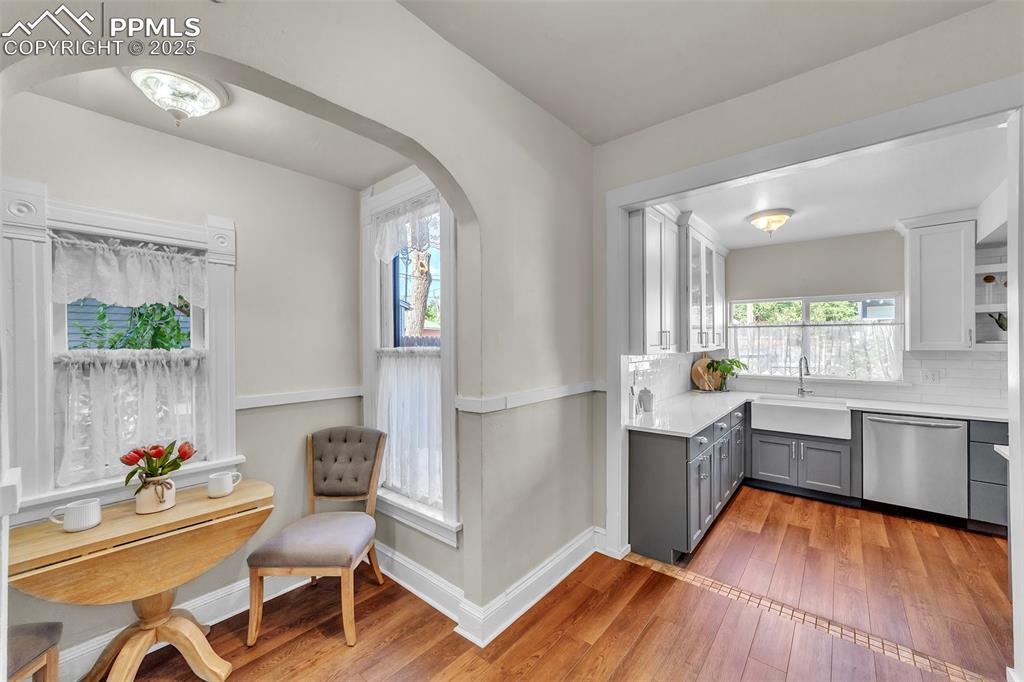 319 South Institute Street Colorado Springs, CO 80903 - Photo 14 of 49 a living room with furniture and a wooden floor