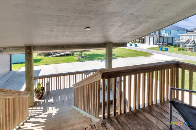 a view of a street from a balcony
