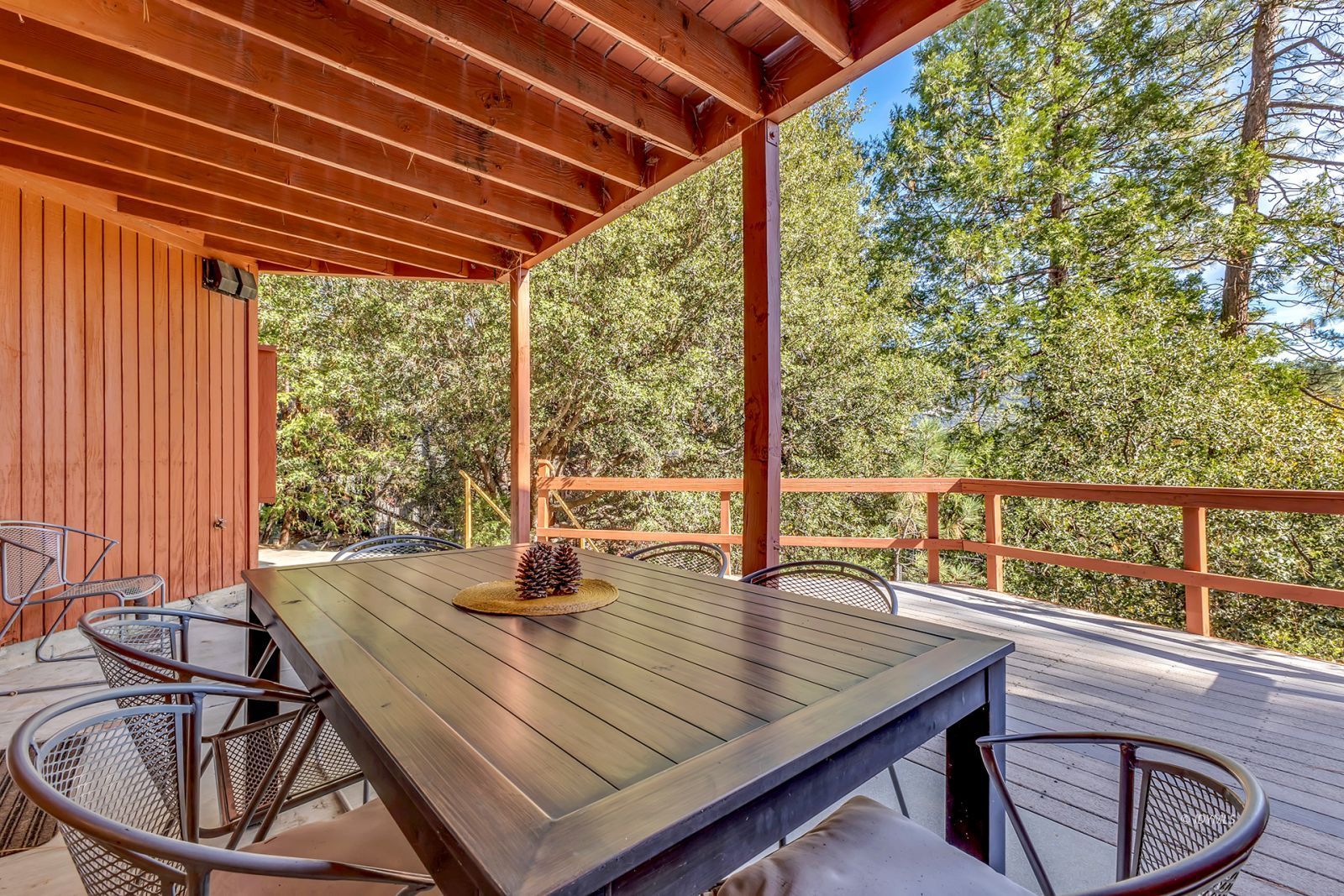 53580 Jeffery Pine Road Idyllwild, CA 92549 - Photo 14 of 90 a dining room with furniture and wooden floor