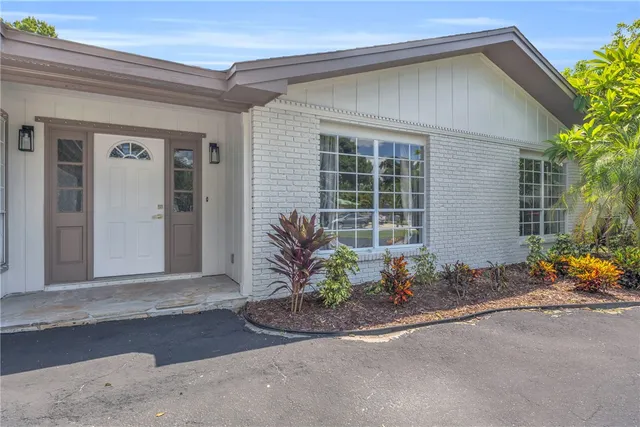 a front view of a house