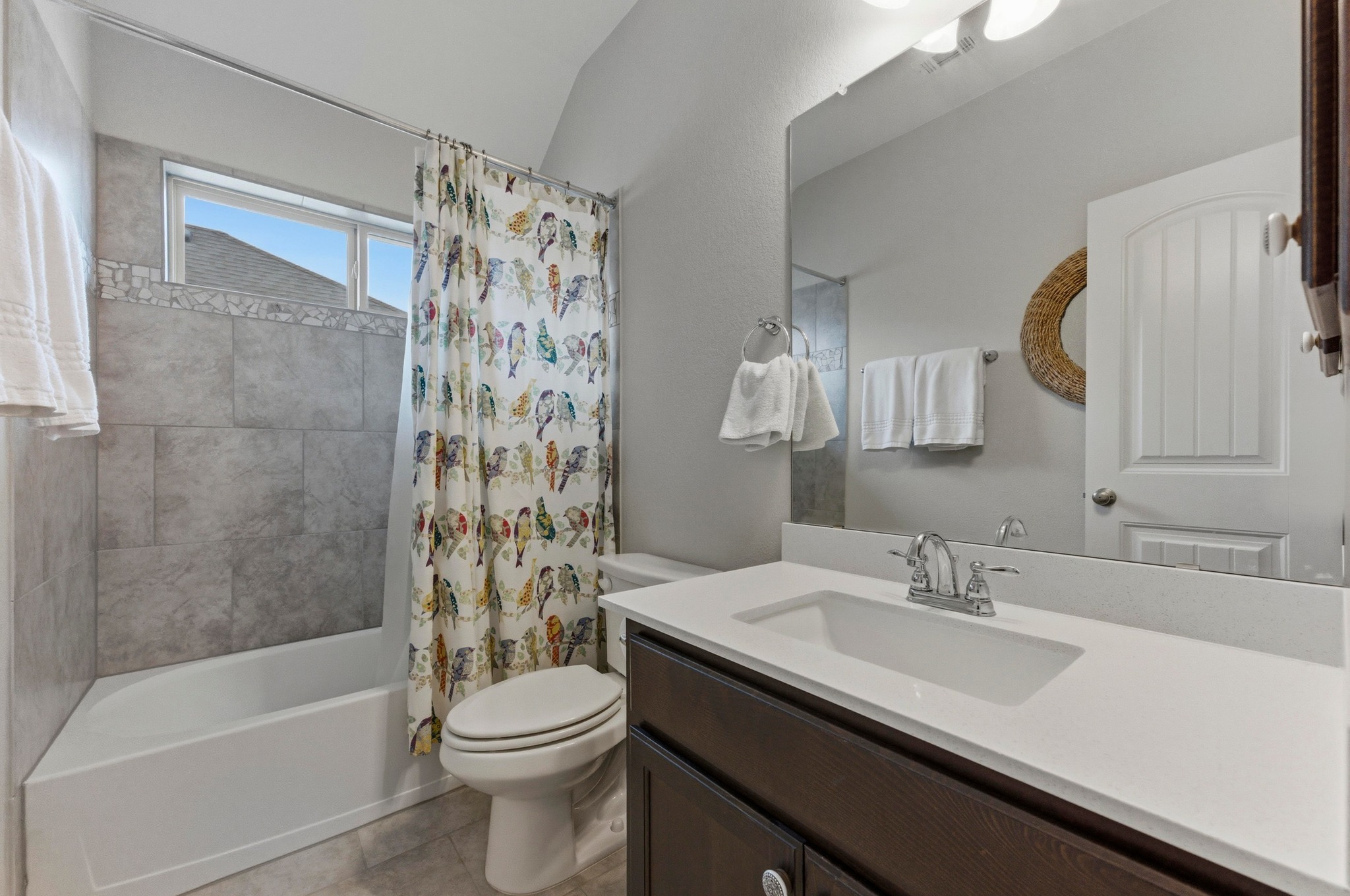 348 Panzano Drive Georgetown, TX 78628 - Photo 27 of 35 a bathroom with a sink a toilet and shower