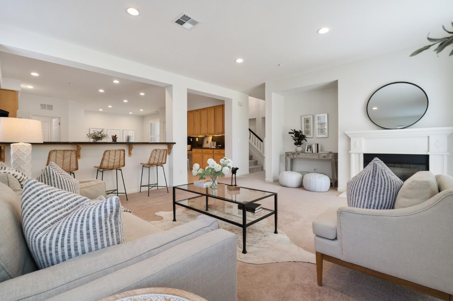 357 Pebble Beach Drive Brentwood, CA 94513 - Photo 17 of 56 a living room with furniture and a fireplace