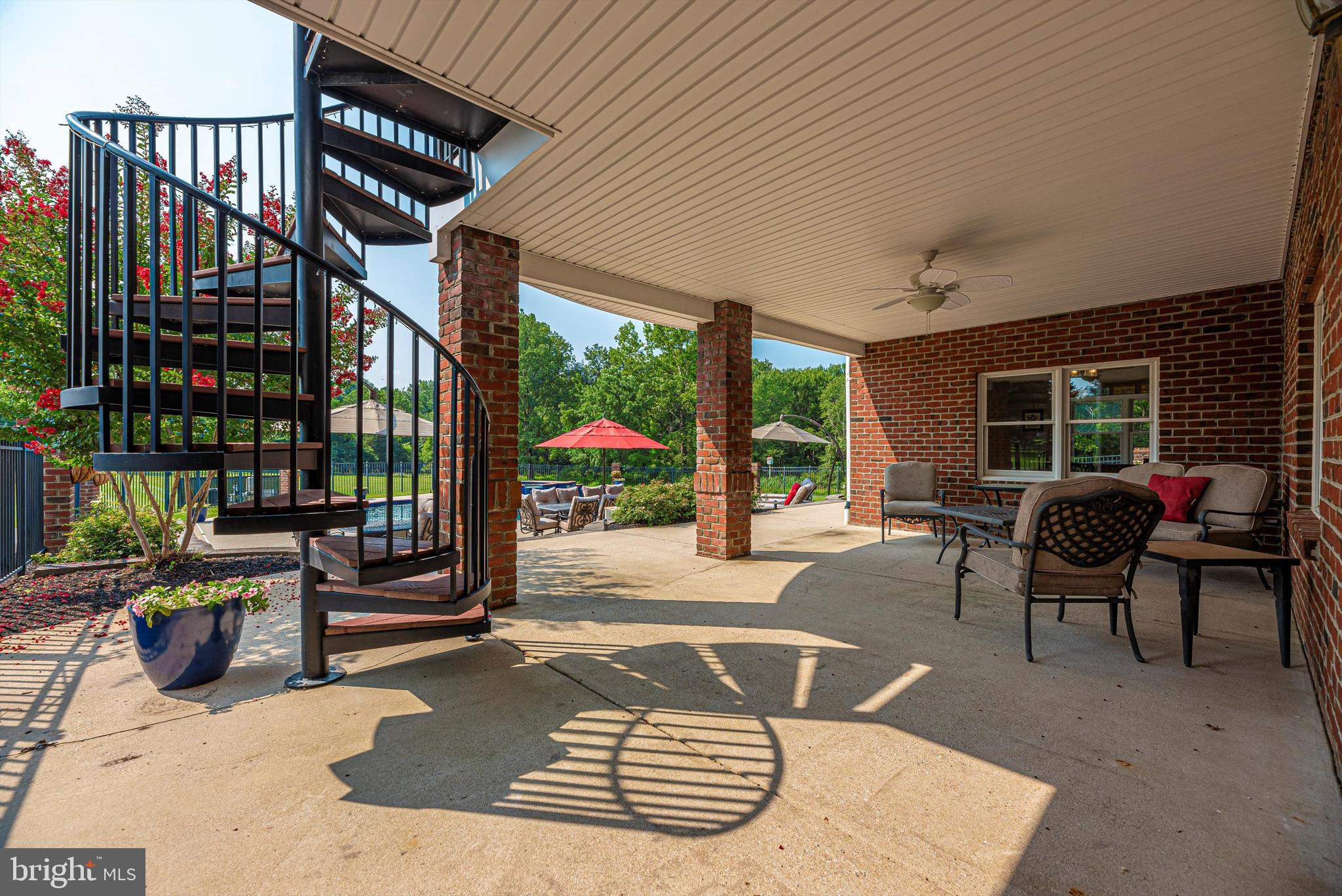 2945 Lonesome Dove Road Mount Airy, MD 21771 - Photo 56 of 66 Patio and Spiral Staircase to Deck