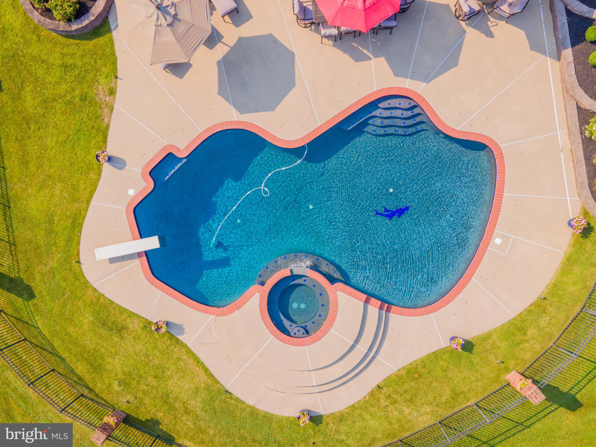 2945 Lonesome Dove Road Mount Airy, MD 21771 - Photo 8 of 66 Aerial View of Gunnite Pool with Spa