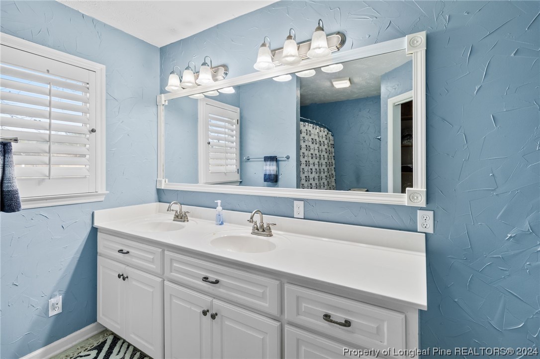 1177 Palestine Road Linden, NC 28356 - Photo 30 of 46 a bathroom with a sink vanity and mirror