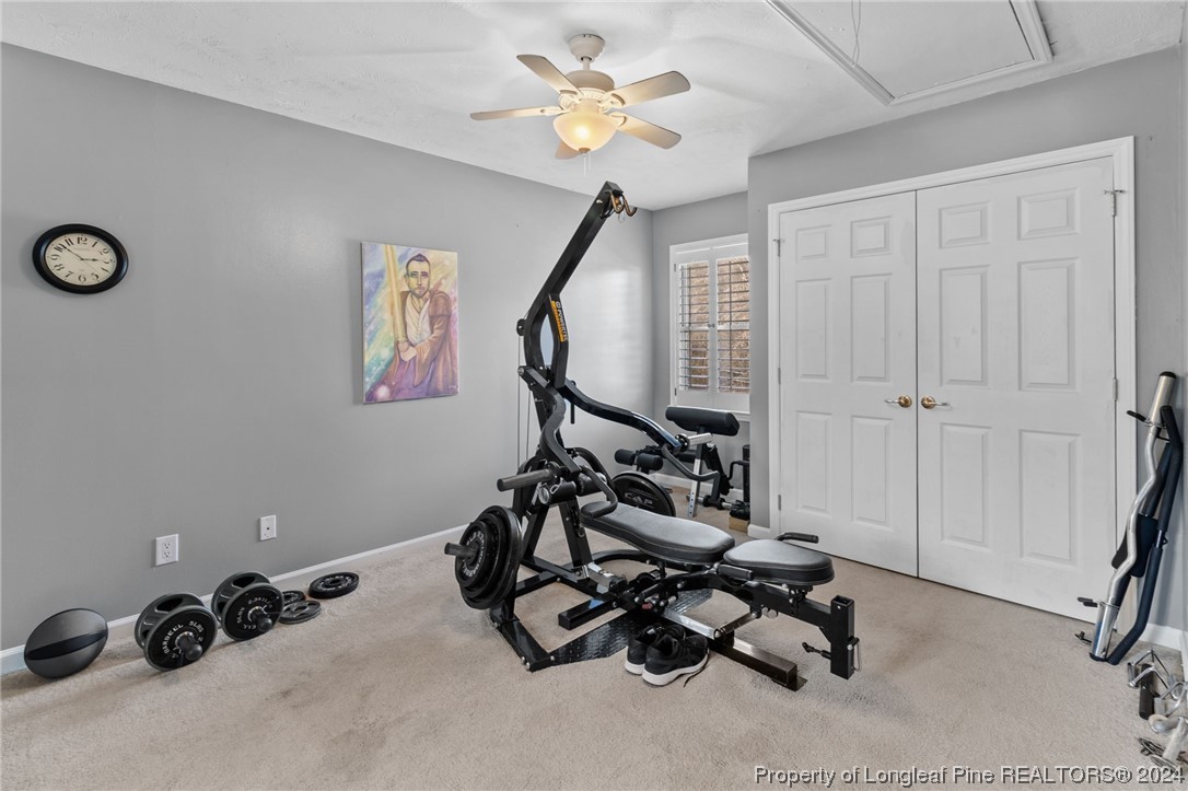 1177 Palestine Road Linden, NC 28356 - Photo 35 of 46 a view of a room with gym equipment