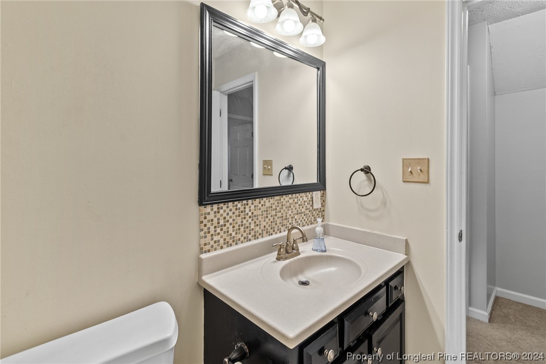 1177 Palestine Road Linden, NC 28356 - Photo 38 of 46 a bathroom with a sink a toilet and mirror