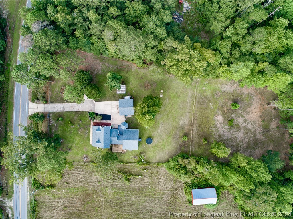 1177 Palestine Road Linden, NC 28356 - Photo 45 of 46 an aerial view of a house with a yard