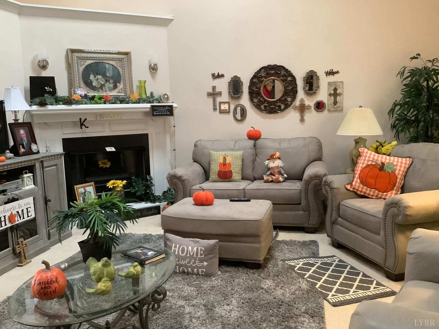 1564 Calohan Road Rustburg, VA 24588 - Photo 3 of 29 a living room with furniture and a fireplace