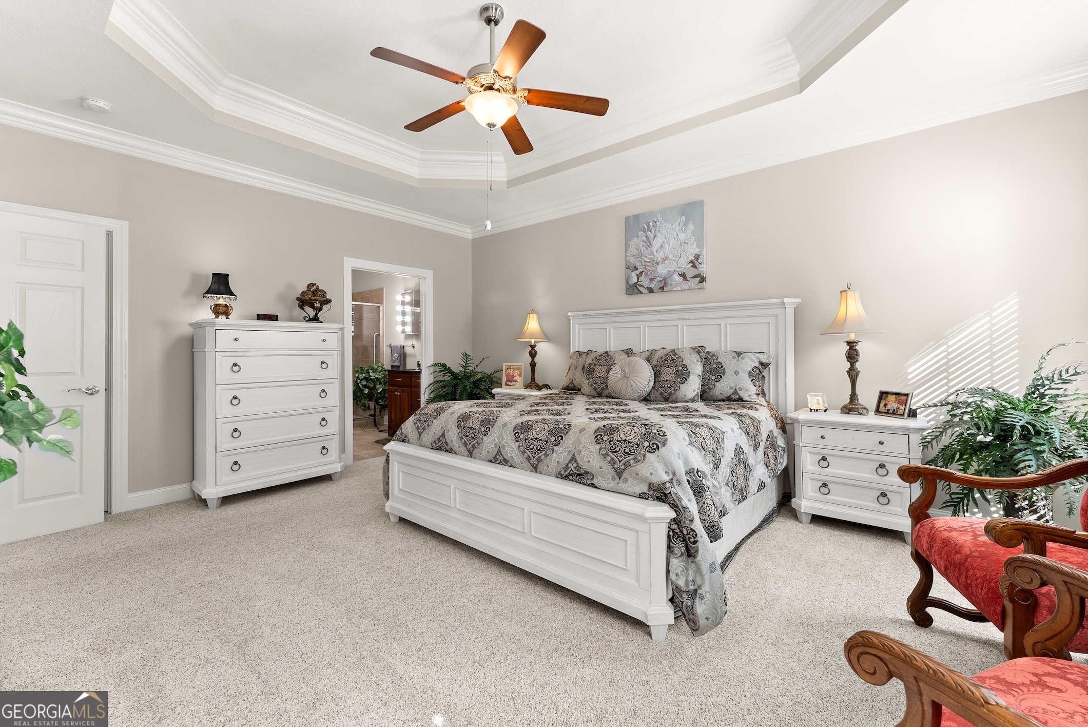 92 Colonial Drive, Unit 1 Cleveland, GA 30528 - Photo 16 of 43 a bedroom with a bed and a couch