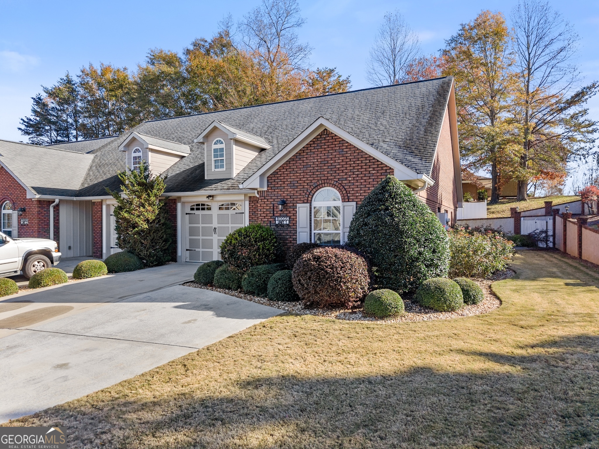 92 Colonial Drive, Unit 1 Cleveland, GA 30528 - Photo 35 of 43 a view of a house with a yard covered in snow