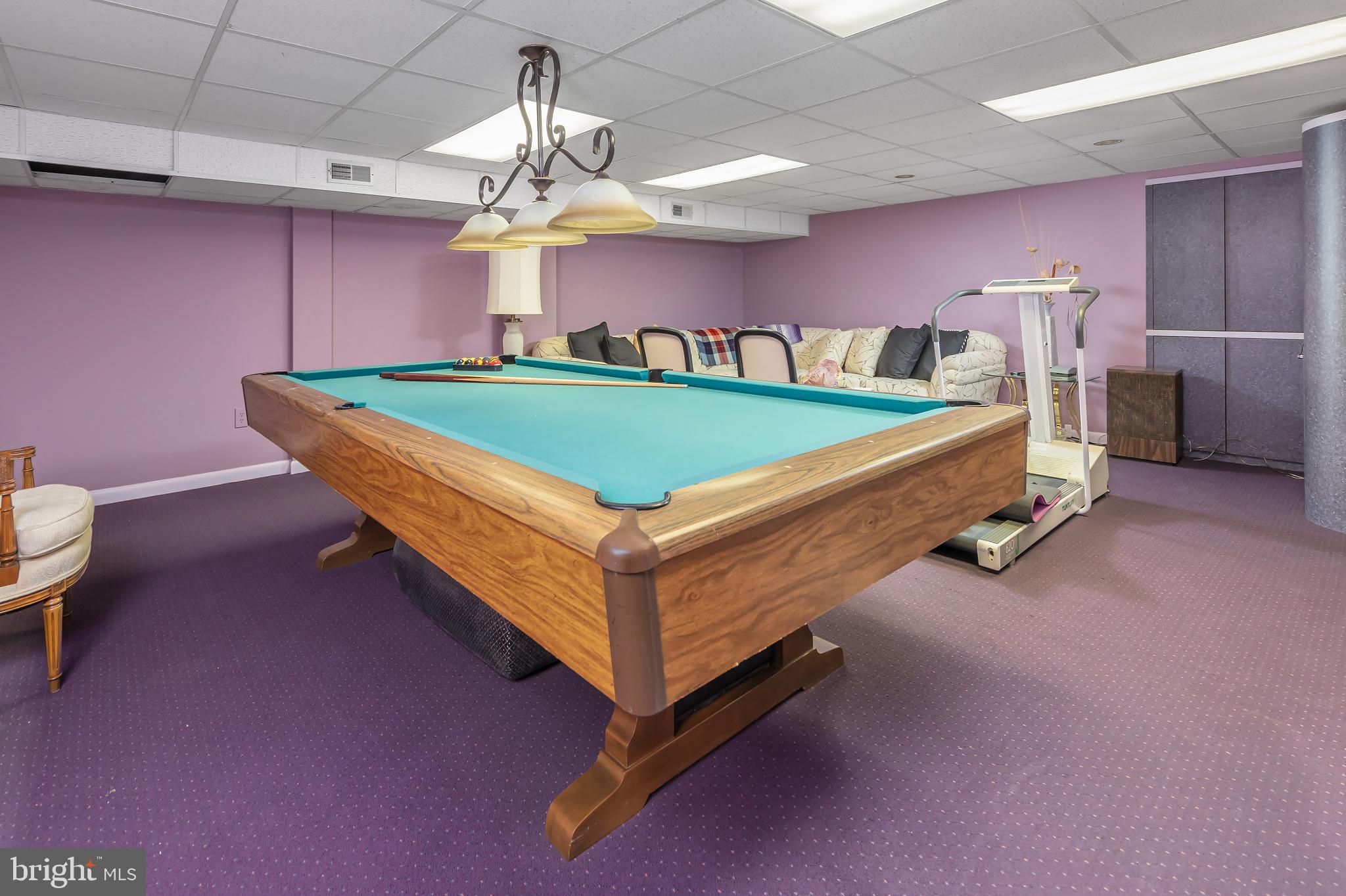 533 Heartwood Road Cherry Hill, NJ 08003 - Photo 43 of 55 a room with pool table and a chandelier