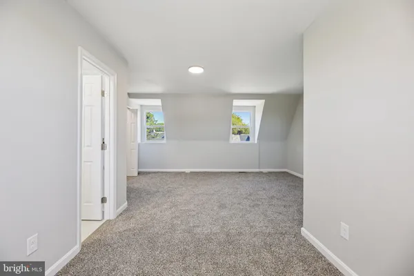 an empty room with an entryway